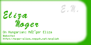 eliza moger business card